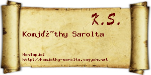 Komjáthy Sarolta névjegykártya