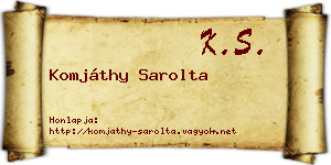 Komjáthy Sarolta névjegykártya