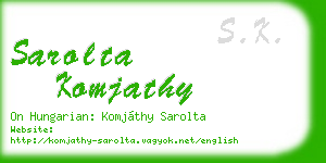 sarolta komjathy business card